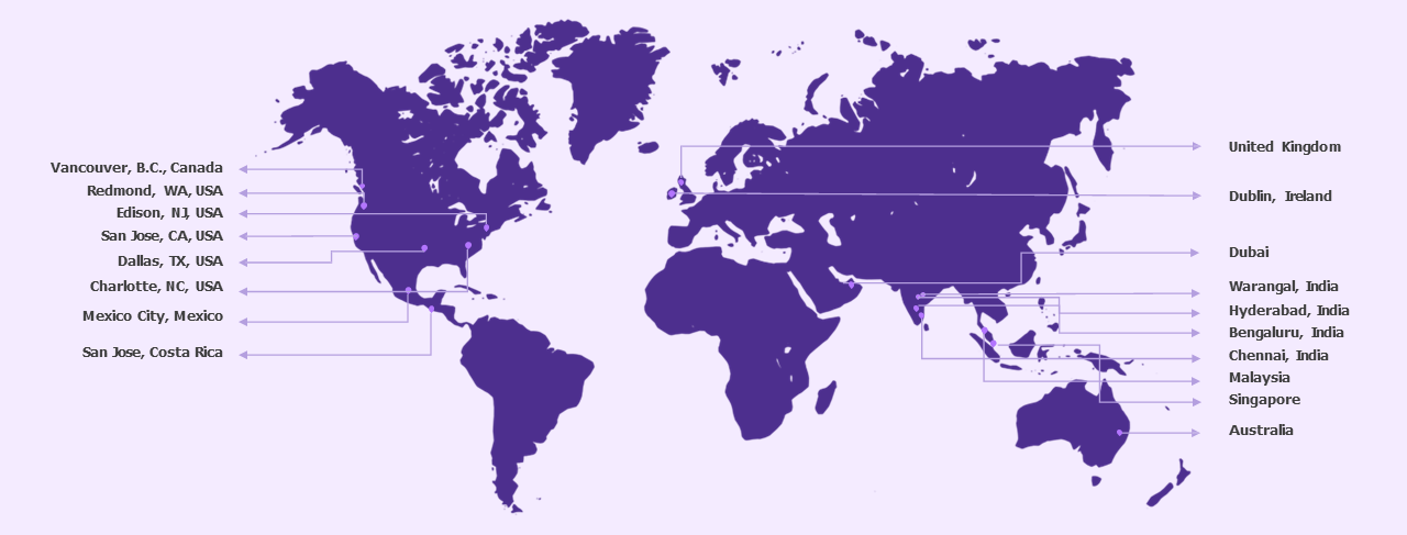 Our locations in different parts of world
